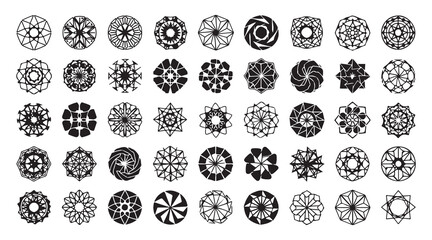 Geometric mandala icons set abstract circular kaleidoscope shapes for sacred geometry graphic designGeometric mandala icons set abstract circular kaleidoscope shapes for sacred geometry graphic design © Md Robin Hasan