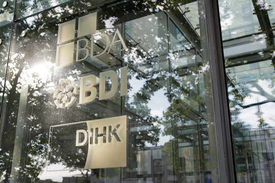 Berlin, Germany - May 24, 2025: Headquarters of The Federation of German Industries in Berlin - Bundesverband der Deutschen Industrie, BDI is the umbrella organization of German industry