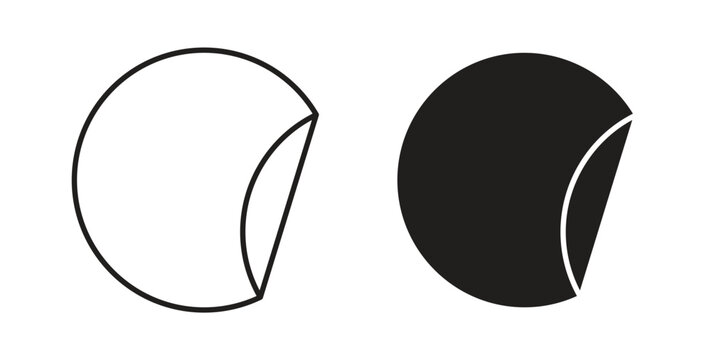 Sticker icons linear icon. Line with Editable stroke. monochrome icon