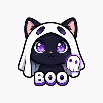 Black Chibi Cat Twitch Emotes  | Kawaii Black Cat Streamer Emotes | Cute Cat Emote | High Resolution |