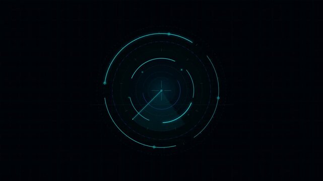 Futuristic HUD interface elements minimal flat vector tech design