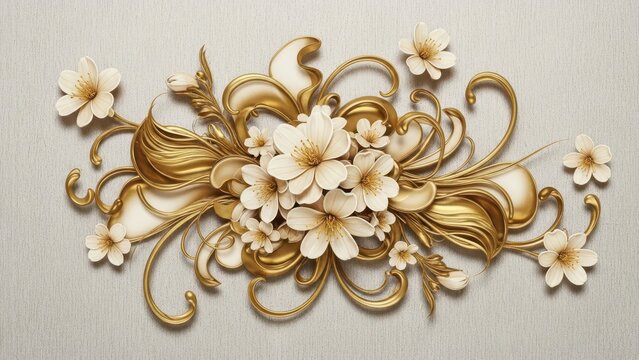 Elegant floral wall decor
