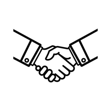 Two hands shaking in a firm and amicable handshake symbolizing agreement, partnership, or successful collaboration between individuals