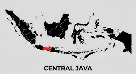 Obraz premium highlighted province Central Java