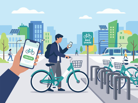 Urban Bike Sharing Service App Interface.