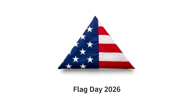American flag day 2026 patriotic triangular emblem