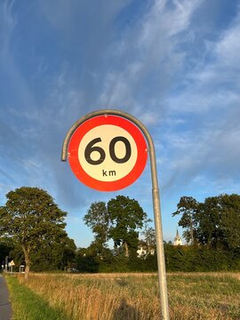 speed limit road sign
