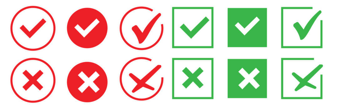 Art & Illustration Simple checkmark icon design in multiple colors, vector illustration of the versatile checkmark icon