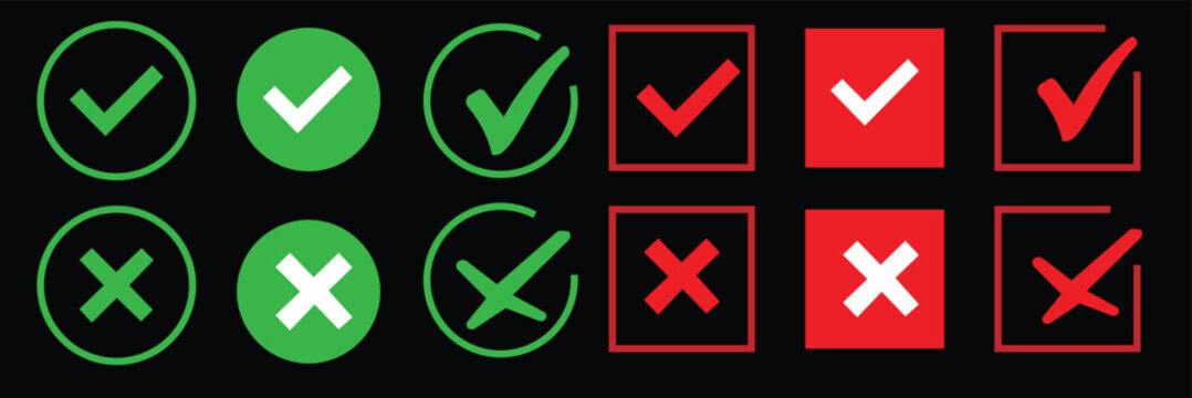 Art & Illustration Simple checkmark icon design in multiple colors, vector illustration of the versatile checkmark icon