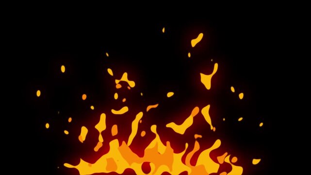 Realistic inferno flames 4k, alpha channel fire overlay, cinematic burning fx, glowing ember particles, black background animation, seamless loop fire effect