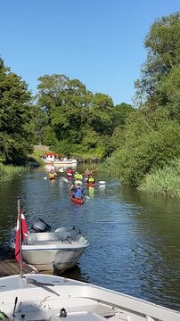 kayaking on the river