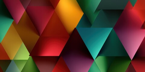 Fototapeta premium Dynamic Triangular Pattern with Bold Colors and Gradient Effects 
