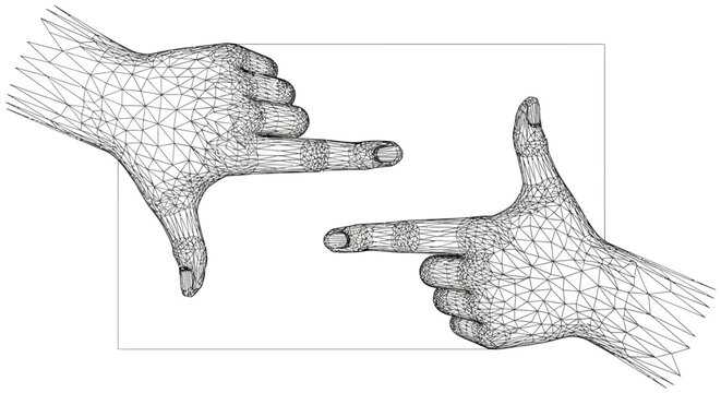 Two hands making rude gestures together.