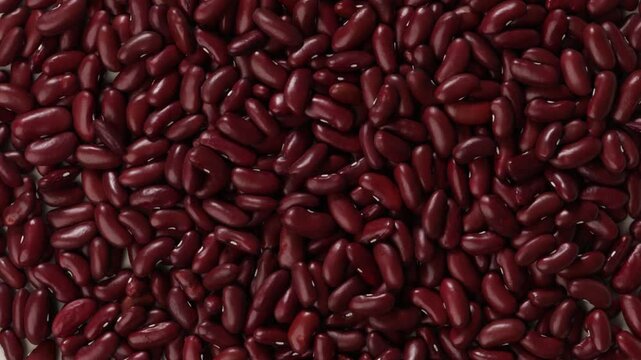  uncooked red beans top view rotation food