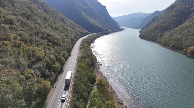 Mountain Road with River