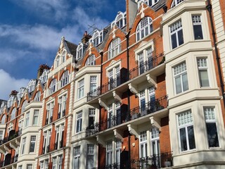 Fototapeta premium Close-up facade London of residential architecture