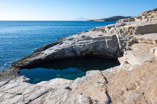 Giola Natural Pool in Thassos island, Greece