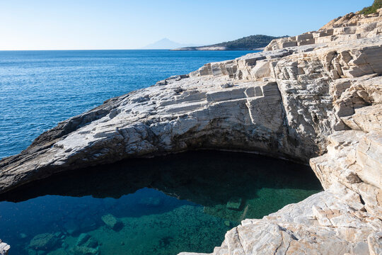 Giola Natural Pool in Thassos island, Greece