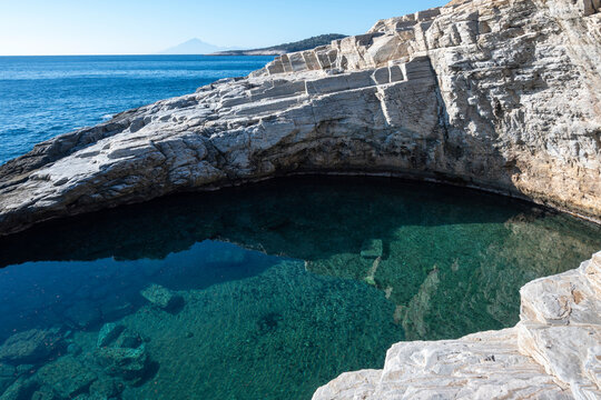 Giola Natural Pool in Thassos island, Greece