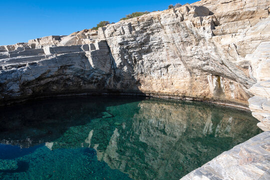 Giola Natural Pool in Thassos island, Greece