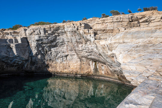 Giola Natural Pool in Thassos island, Greece