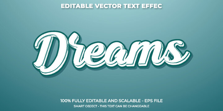 Dreams Cursive Editable Text Effect