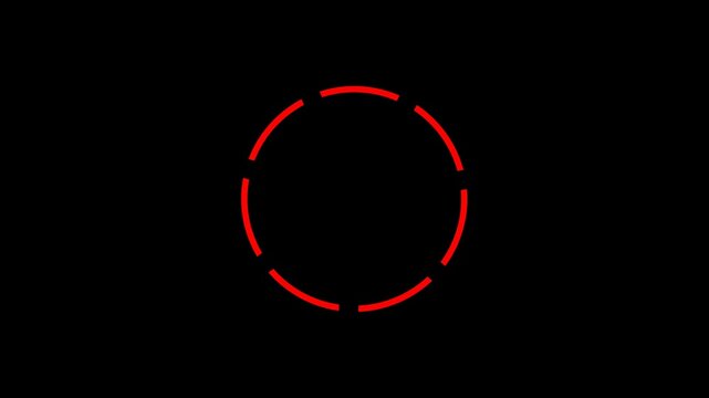 Abstract red circular motion loop animation on a deep black backdrop