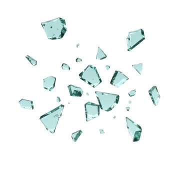 Elegant Broken Glass Fragments Floating Design
