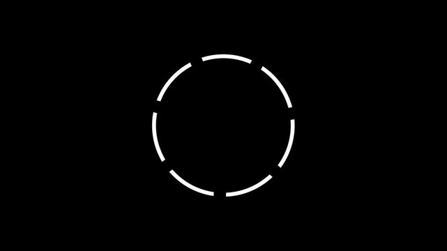 Simple white ring loading animation on a high contrast black background