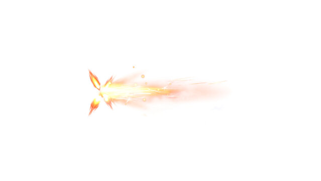 Military gun fire muzzle flash Gunshot shooting vfx on black background