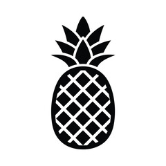 Obraz premium A black and white image of a pineapple