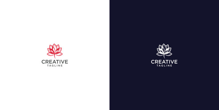 flower logo with minimalist style