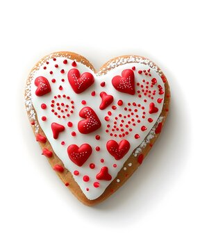 Cookie heart decorated wit