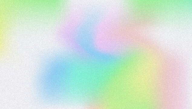 Noise Gradient Background. Abstract Grainy Bg In Pink, Purple And Blue Colors. Iridescent Hologram. Pearlescent Holographic Texture With Rainbow Foil. Liquid Paint Wave With Elegant Shine