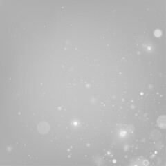 Fototapeta premium PNG. White glitter dust glows softly with radiant highlights. Tiny sparkling particles drift gracefully. Perfect for Christmas, New Year, and holiday overlays.