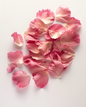 Isolated peony petal scatt