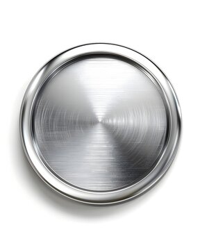 Matte silver badge circle