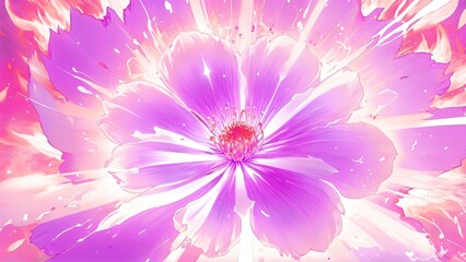Obraz premium Pink Flower Explosion Abstract Background