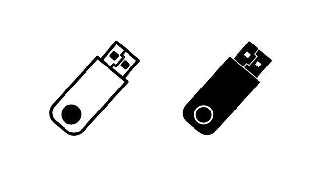 Vector illustration&nbsp;of usb flash drive icons, simple vector illustration of data storage devices on a transparent background