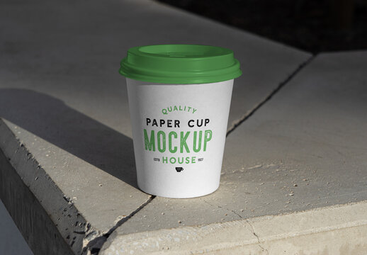 Take Away Coffee Cup PSD Mockup