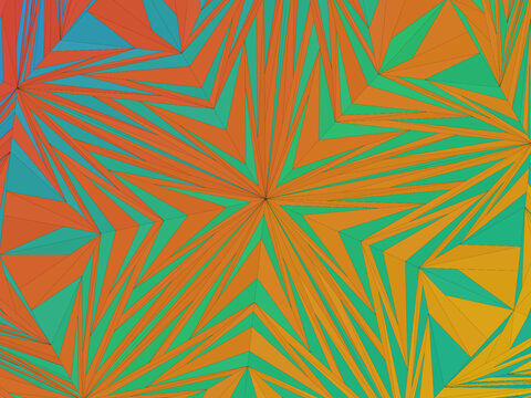 Golden Ratio Geometric Tiling Vector Art Illustration