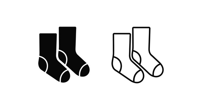 Black and white socks illustration Vector
