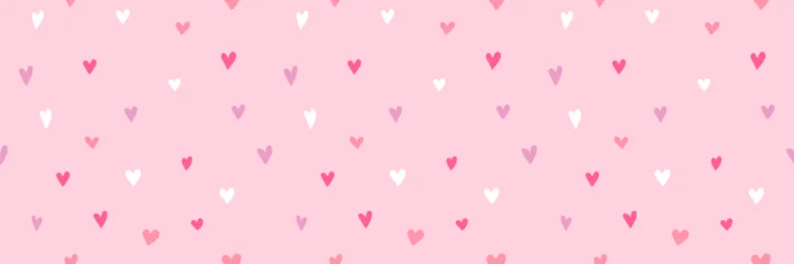 Fotobehang Per kleurpatroon patronen Valentine Hearts, seamles pattern background, Web banner  © LeonART