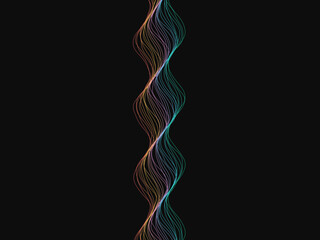 Fototapeta premium Flowing Gradient Waves Elegant Minimal Design Template