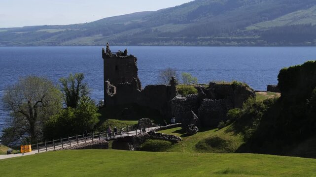 Urquhart Castle and Loch Ness in Scotland, UK