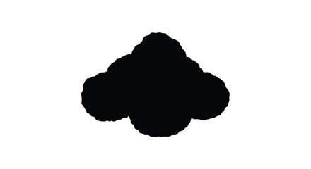 Abstract dark shape against white background a striking silhouette © MD