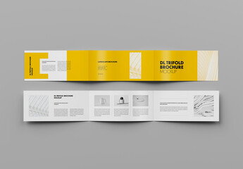 Landscape DL Trifold Brochure Mockup