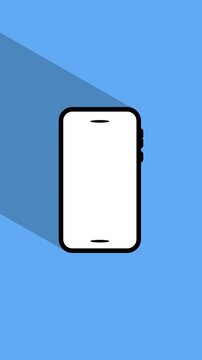 Phone Icon sliding in to view animation for vertical videos, social media and app backgrounds