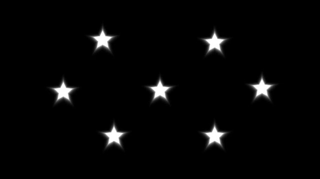 Sparkling stars shine animation, sparkle star light effect, fast line glitter motion,  flat vector doodle sparkle, retro 2d pop sparkle overlay on black background, 4k loop animation.
