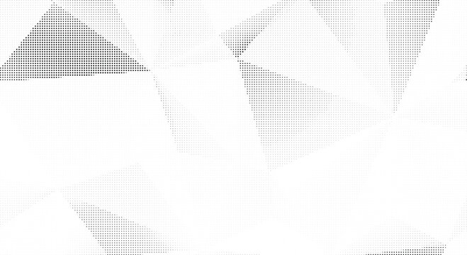 Abstract geometric halftone triangles background, modern digital illustration with dot pattern design.